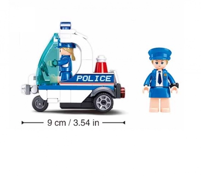 Sluban Métropole M38-B1217A Patrouille de police en tricycle