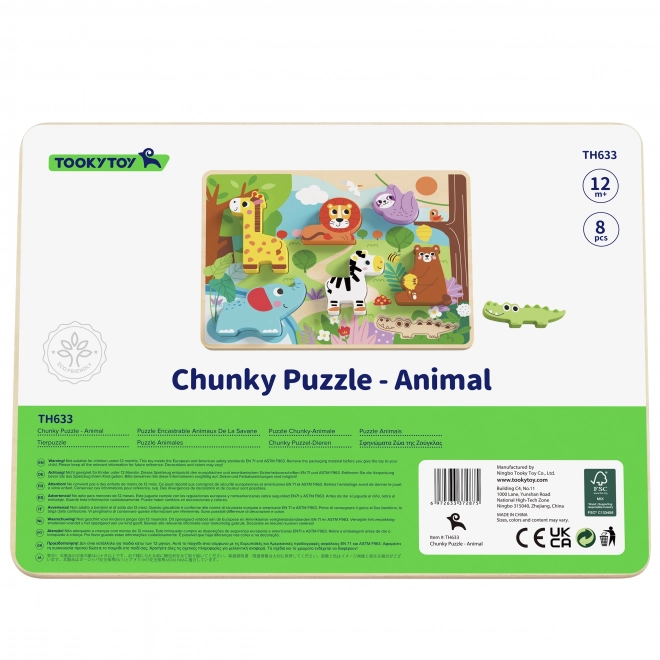 Puzzle en bois ZOO Safari pour enfants