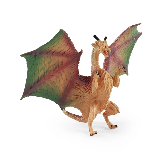 Dragon multicolore avec dents pointues