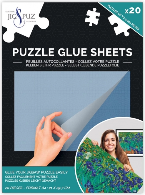 JIG&PUZ Feuilles adhésives pour puzzle jusqu'à 3000 pièces