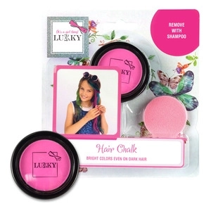 Craie pour cheveux Lukky avec applicateur fuchsia