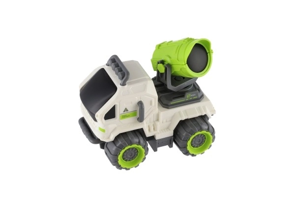 Voiture en plastique spatial 7x10cm avec volant d'inertie 3 types
