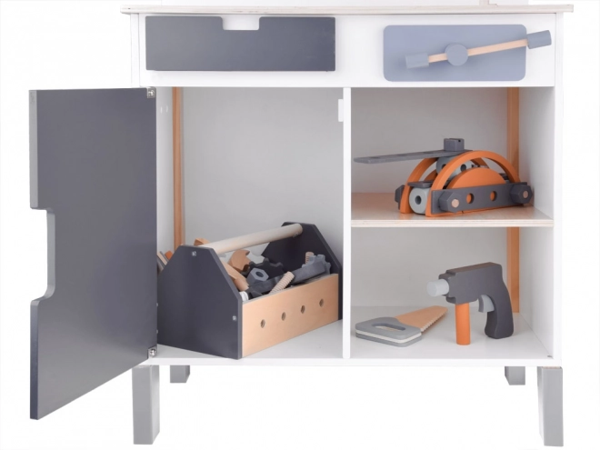 Ensemble d'atelier en bois pour enfants avec outils
