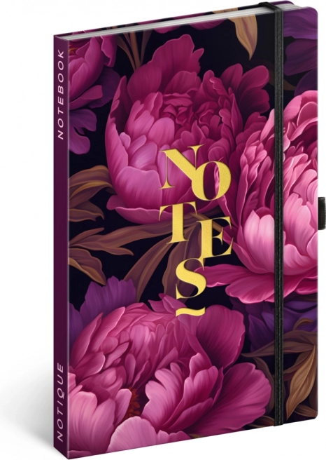 NOTIQUE carnet Fleurs violettes, ligné