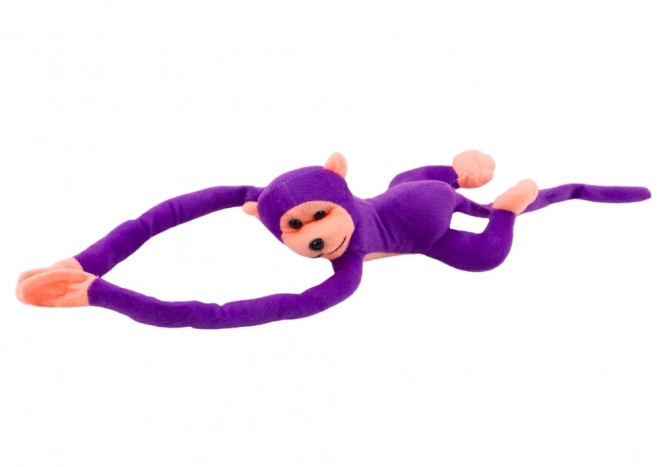 Mascotte en peluche Singe avec son Violet 80 cm