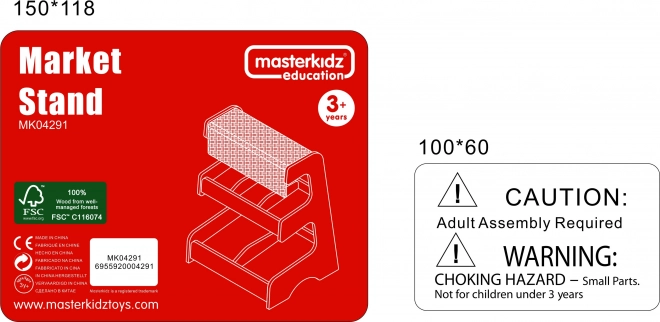 Stand de marché en bois pour enfants Masterkidz
