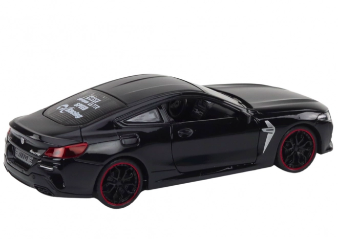 Voiture de sport en métal à friction avec éléments ouvrants 1:24 noir