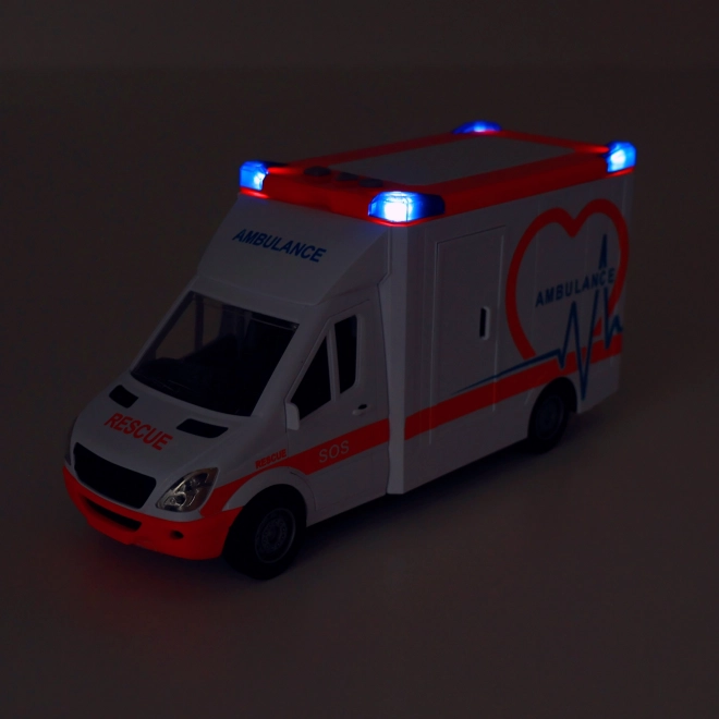 Voiture ambulance avec son et lumière