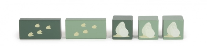 Petits pieds Blocs en bois Dino