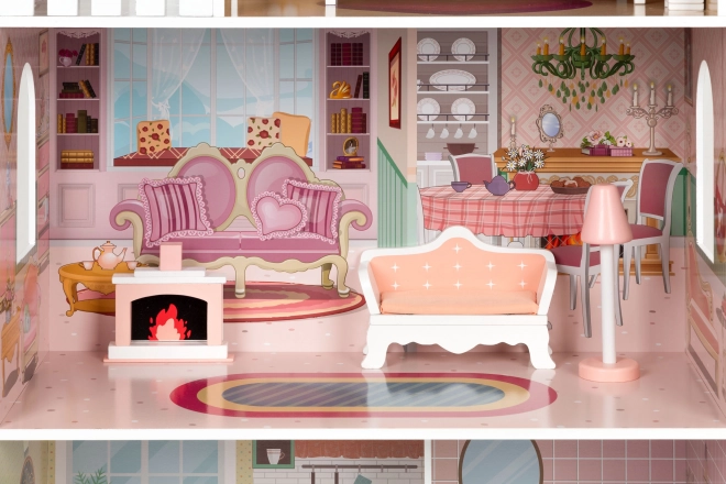 Grande maison de poupées avec mobilier ECOTOYS