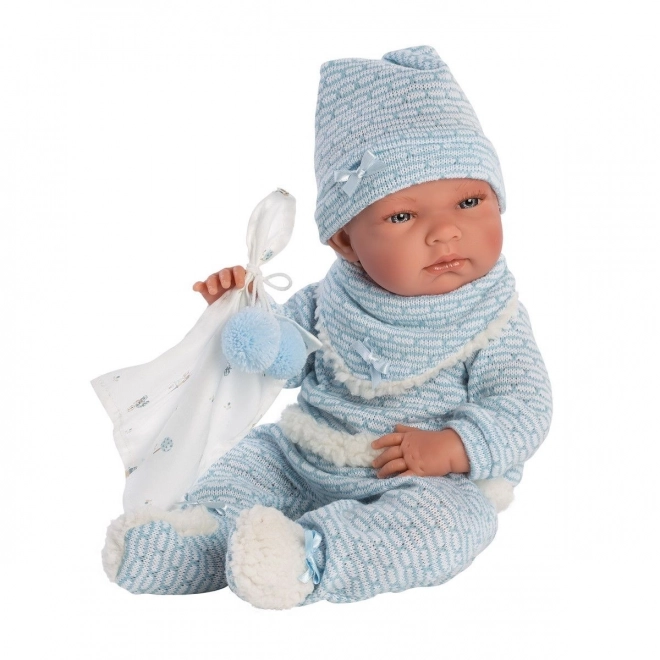 Llorens 73859 NOUVEAU-NÉ GARÇON - poupée réaliste bébé avec corps entièrement en vinyle - 40 cm
