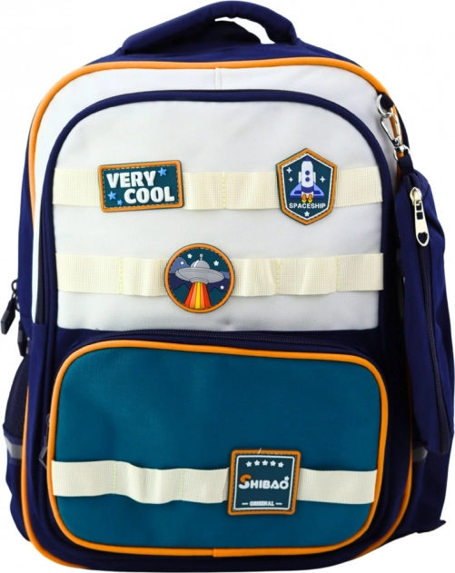 Sac à dos scolaire avec écussons spatiaux et trousse 16L
