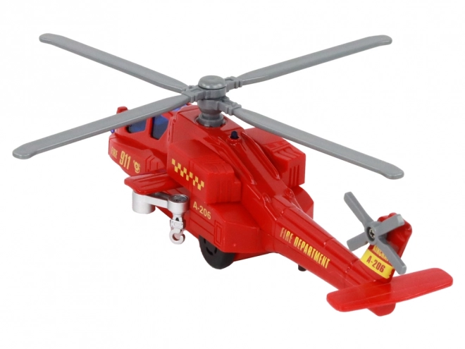 Hélicoptère de secours en aluminium avec son et lumières intégrés
