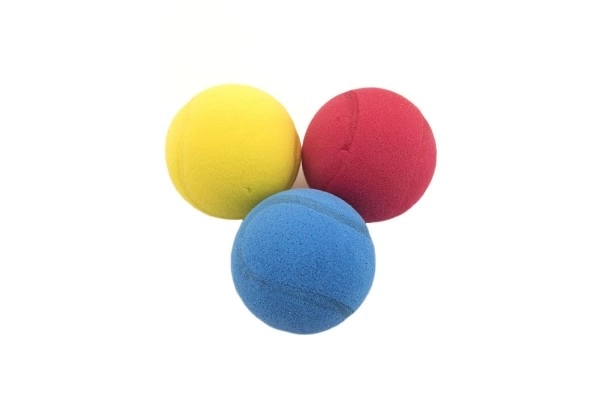 Balle douce pour le soft tennis en mousse diamètre 7cm ass. 3 couleurs