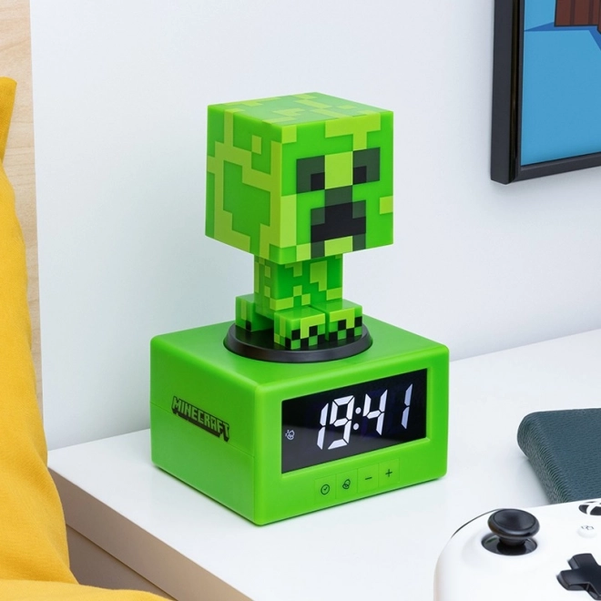 Réveil avec motif Minecraft Creeper