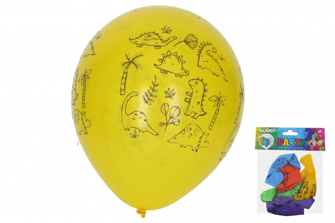 Ballons gonflables dinosaures 30 cm - 5 pièces