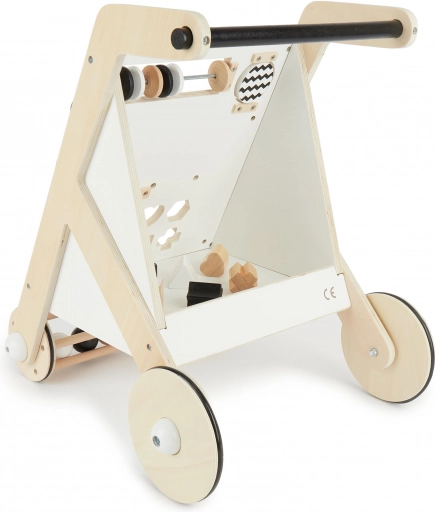 Bieco trotteur en bois pour enfants avec activités Black & White