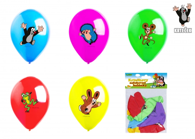 Ballon gonflable Krtek et ses amis 30 cm - ensemble de 5 pièces