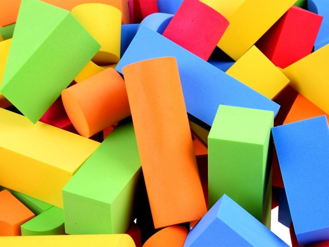 Blocs en mousse colorés 80 pièces