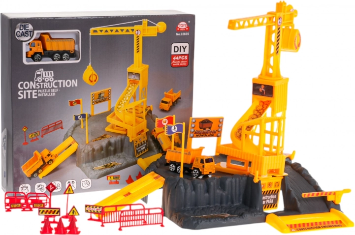 Set de construction avec grue et accessoires pour enfants