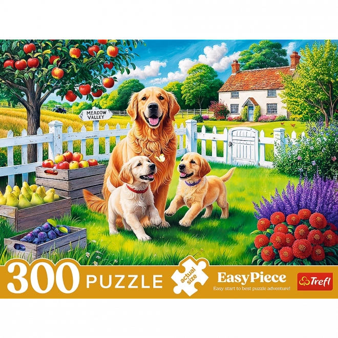 Puzzle - 300 pièces - Chiots à la campagne Trefl