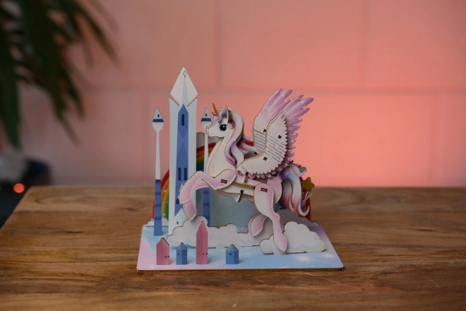 Puzzle 3D en bois Licorne