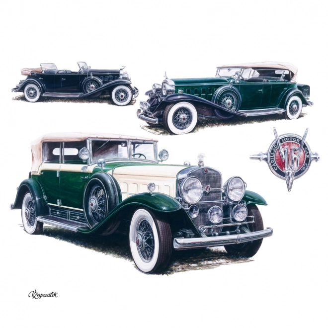 Calendrier de notes Classic Cars – Václav Zapadlík, 2025, 30 x 30 cm