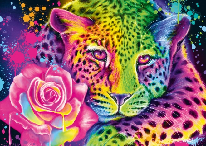 Puzzle SCHMIDT Léopard Néon 1000 pièces