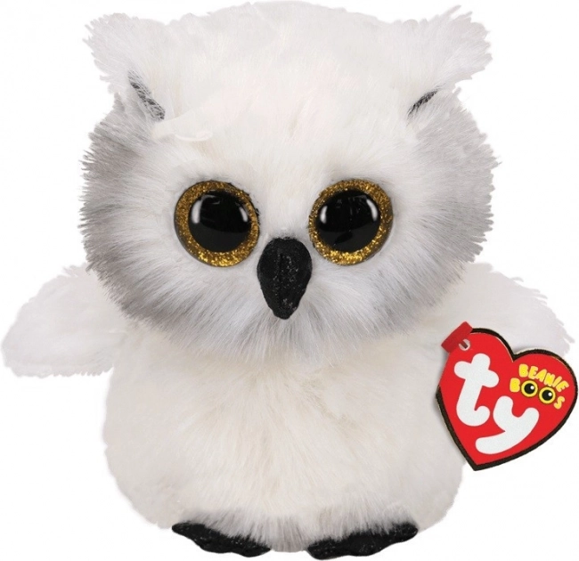 TY Beanie Boos Mascotte - Chouette Austin 15 cm Blanche