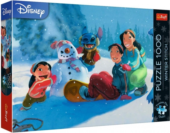 Puzzle Premium Plus Hiver avec Stitch 1000 pièces