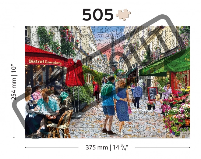 Puzzle en bois de la ville Bistro parisien 2 en 1, 505 pièces EKO