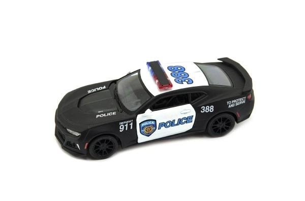 Voiture de police authentique à rétrofriction