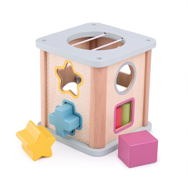 Bigjigs Toys Cube moteur bleu