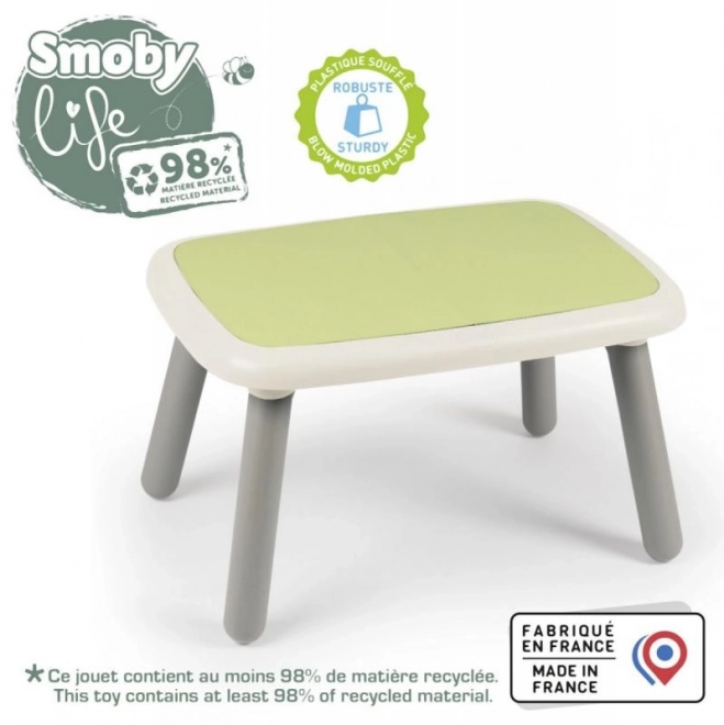 Petite table verte pour enfants