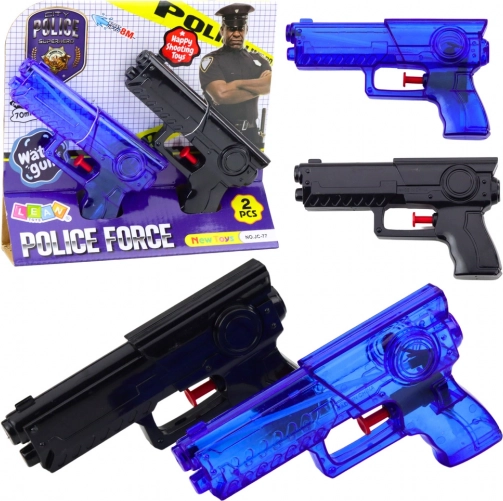 Set de pistolets à eau Police bleu noir 2 pcs