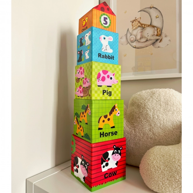 Woopie puzzle de ferme verte avec blocs et figurines