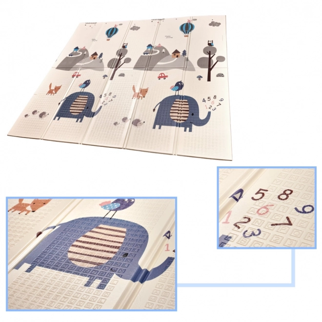 Tapis éducatif pliable en mousse rue/forêt