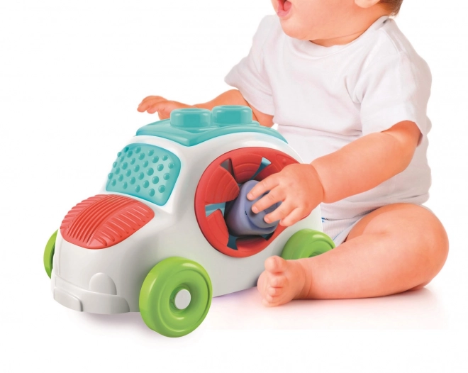 CLEMENTONI SOFT CLEMMY Voiture sensorielle à encastrements avec blocs
