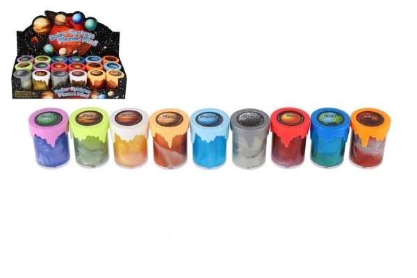 Slime métallique en gobelet Système solaire