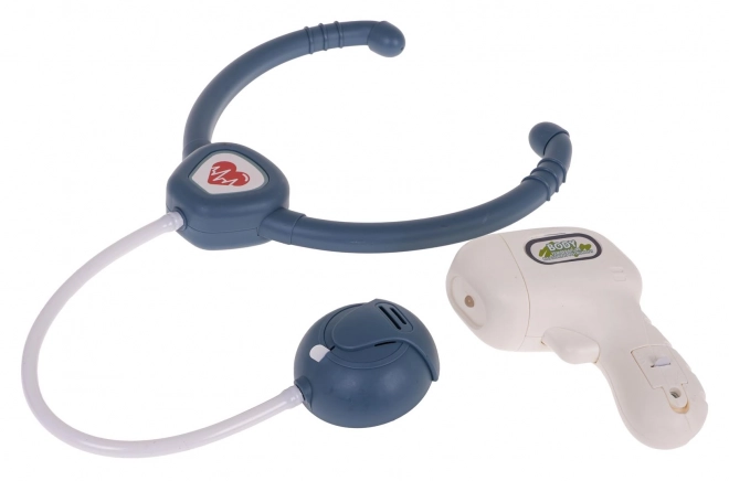 Trousse médicale avec ECG + accessoires Bleu