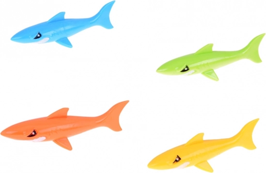 Ensemble de 4 requins colorés pour l'apprentissage de la plongée pour enfants