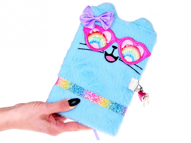 Journal Secret avec Clé Chat Bleu