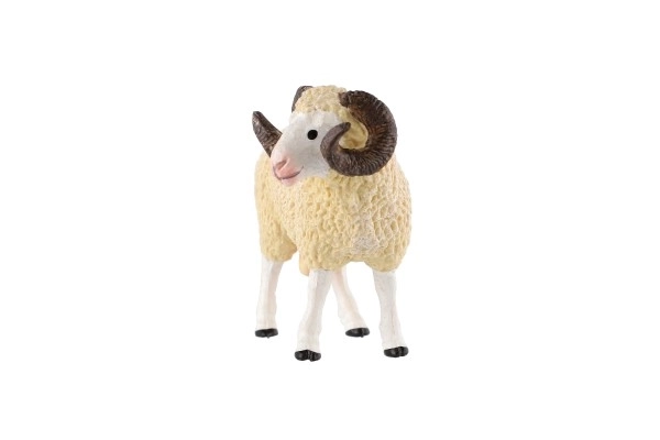 Mouton domestique bélier zooted plastique 9cm en sachet