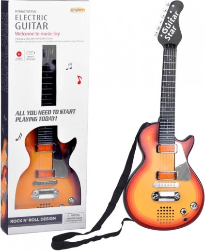 Guitare électrique pour enfants avec mélodies, lumières et sangle