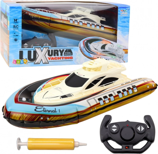 Yacht de luxe gonflable télécommandé avec éclairage LED