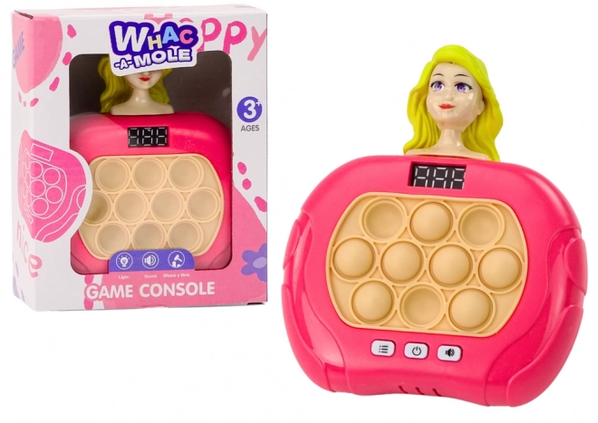 Jeu Pop-It Wac A Mole Poupée Lumières Sons Rose