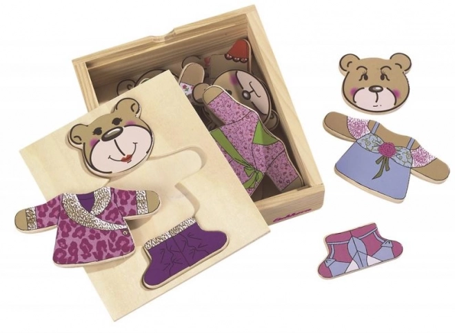 Puzzle en bois ourson