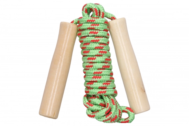 Corde à sauter avec poignée en bois 250 cm
