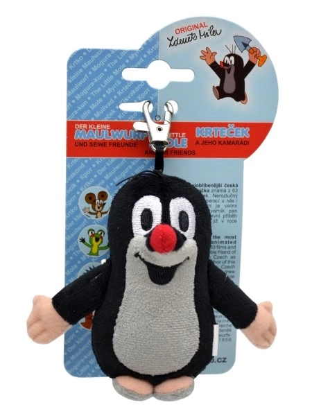 Krtek avec mousqueton peluche 10cm sur carte