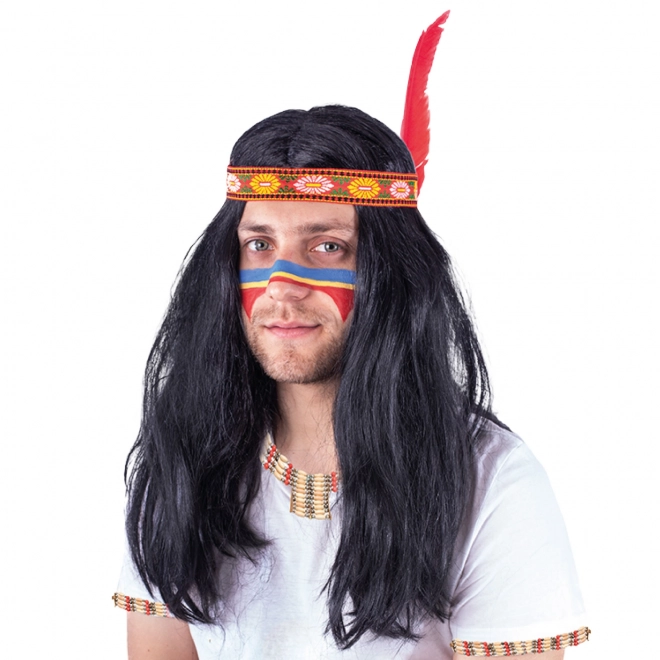 Perruque de carnaval Indien pour adultes